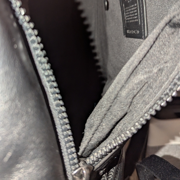 EUC Coach Smith full grain black leather terrain Track laptop backpack C2710 - Picture 13 of 16